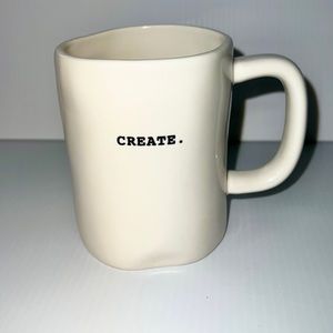 Rae Dunn CREATE Mug Typewriter Font